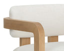 Rustic Oak Heather Ivory Tweed Lounge Chair Madrone by Matho Sun, view 7