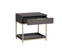 Small Gold Charcoal Grey Nightstand Rebel by Matho Sun, view 3