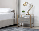 Grey Shagreen Nightstand Venice by Matho Sun, view 8