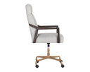 Brown Saloon Light Grey Leather Office Chair Collin by Matho Sun, view 5