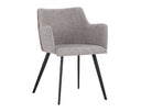 November Grey / Bravo Cognac Dining Armchair Griffin by Matho Sun