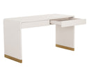 Oyster Shagreen Desk Ilona by Matho Sun, view 3