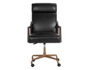 Brown Cortina Black Leather Office Chair Collin by Matho Sun, view 2