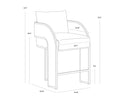 Napa Beige Counter Stool Baz by Matho Sun, view 6