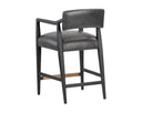Brentwood Charcoal Leather Counter Stool Keagan by Matho Sun, view 3