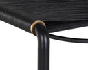 Black Leather Stool Riz by Matho Sun, view 5