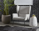 Marble Look White End Table Aries by Matho Sun, view 3