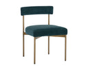 Antique Brass Danny Teal Dining Chairs set of 2 Seneca by Matho Sun