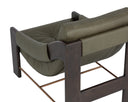 Brown Ludlow Dark Olive Leather Lounge Chair Rafferty by Matho Sun, view 5