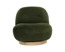 Moss Green Lounge Chair Franze Swivel by Matho Sun, view 2