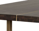 Antique Brass Dark Mango 95" Dining Table Donnelly by Matho Sun, view 5