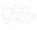 King Hailey Moon / Meg Taupe Bed Clarimond by Matho Sun, view 4