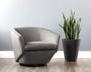 Antonio Charcoal Lounge Chair Treviso Swivel by Matho Sun, view 5
