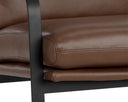 Missouri Mahogany Leather Lounge Chair Sterling by Matho Sun, view 6