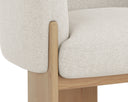 Rustic Oak Dove Cream Lounge Chair Trine by Matho Sun, view 6
