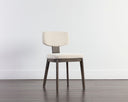 Dark Brown Dove Cream Dining Chairs set of 2 Rickett by Matho Sun, view 5