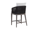 Smoke Grey Copacabana Marble Counter Stool Capri by Matho Sun, view 3