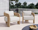Natural Louis Cream Lounge Chair Pylos by Matho Sun, view 5
