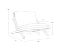 Charcoal Gracebay Grey Lounge Chair Bari by Matho Sun, view 7