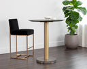 Gold Grey Marble / Charcoal Grey Bar Table Monaco by Matho Sun, view 3