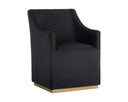 Abbington Black Dining Armchair Zane Wheeled by Matho Sun