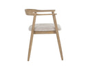 Weathered Oak Dove Cream Dining Armchair Jeremy by Matho Sun, view 2
