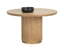 Round Rustic Oak 48" Dining Table Kalla by Matho Sun