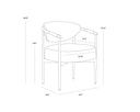 Bravo Black Dining Armchair Heloise by Matho Sun, view 6