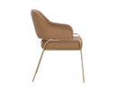 Milliken Cognac Dining Armchair Malachi by Matho Sun, view 3