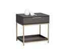 Small Gold Charcoal Grey Nightstand Rebel by Matho Sun