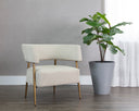 Dove Cream Lounge Chair Maestro by Matho Sun, view 5