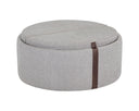 Belfast Heather Grey / Autumn Chestnut Storage Ottoman Borelli Wheeled by Matho Sun, view 4
