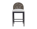 Black Louis Cream Counter Stool Calandri by Matho Sun, view 2