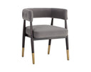 Antonio Charcoal Dining Armchair Callem by Matho Sun