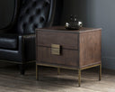 Antique Brass Dark Mango Nightstand Jade by Matho Sun, view 4