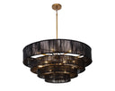 Black Jute Chandelier Lumina by Matho Sun, view 2