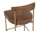 Antique Brass Bravo Cognac Counter Stool Seneca by Matho Sun, view 5