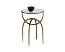 White Marble End Table Alicent by Matho Sun