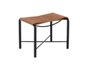 Tan Leather Stool Riz by Matho Sun
