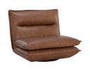Cognac Leather Chair Colson Swivel Armless by Matho Sun