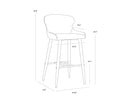 Milliken Cognac Barstool Evora by Matho Sun, view 6