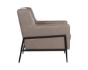 Alpine Grey Leather Lounge Chair Talula by Matho Sun, view 3