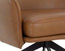 Missouri Cognac Leather Lounge Chair Crosby Swivel by Matho Sun, view 6