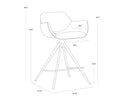 Town Grey Counter Stool Owen Swivel by Matho Sun, view 8
