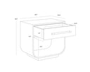 Sage Green Nightstand Tarrant by Matho Sun, view 7
