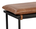 Gunmetal Tan Leather Bench Zancor by Matho Sun, view 4