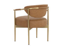 Milliken Cognac Dining Armchair Heloise by Matho Sun, view 4