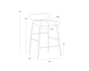 Dillon Cream / Dillon Black Counter Stool Lorelei by Matho Sun, view 7