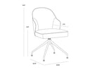 Tobacco Tan Dining Chair Bretta Swivel by Matho Sun, view 8