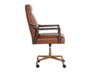 Brown Shalimar Tobacco Leather Office Chair Collin by Matho Sun, view 3